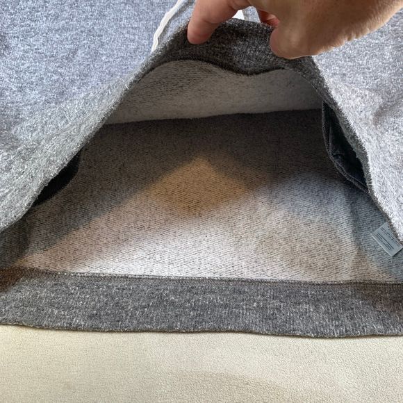 J Crew Brushed Wool Funnel Neck Sweatshirt Gray Size large Pockets - Picture 3 of 10